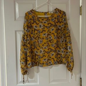 Flowy Yellow Floral Top